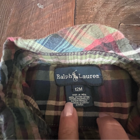 Lot of 3 Designer Baby Boy Shirts. Jacadi, Janie & Jack, Ralph Lauren. 12M - Picture 11 of 11
